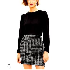 LOFT Women’s Shimmer Tweed Pocket Skirt Size 14 Career Business Casual Workwear